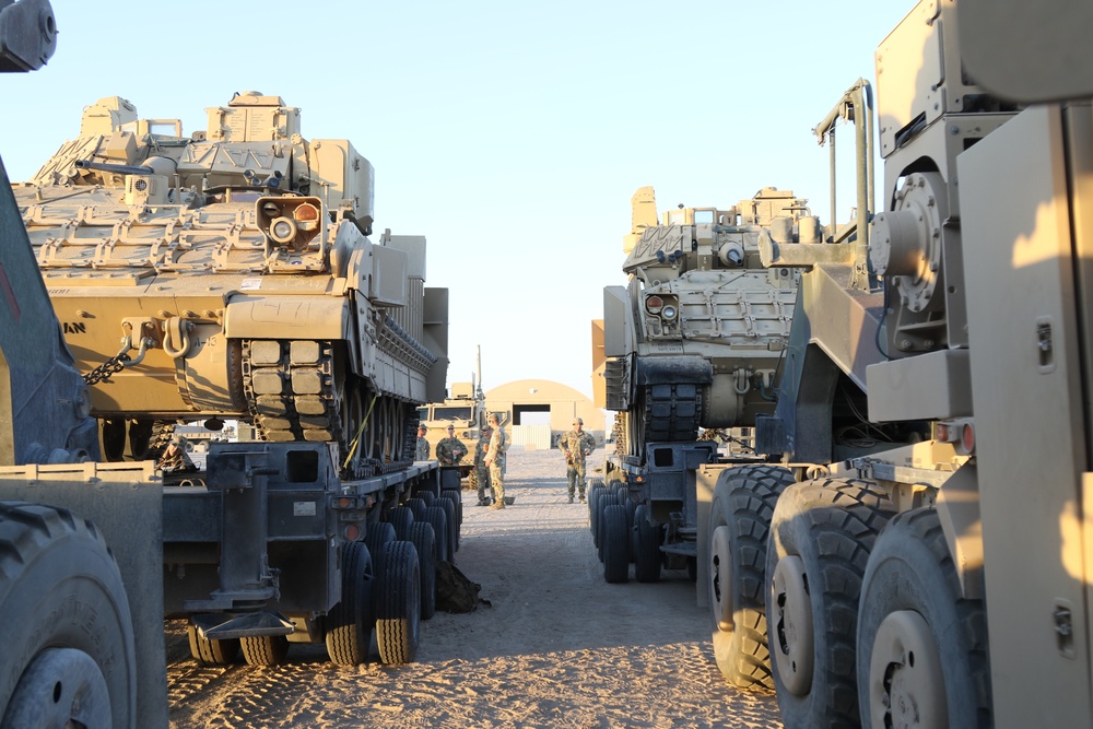 Bradley Fighting Vehicle training exercise