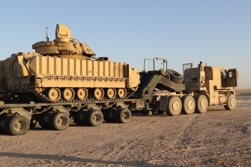 Bradley Fighting Vehicle training exercise