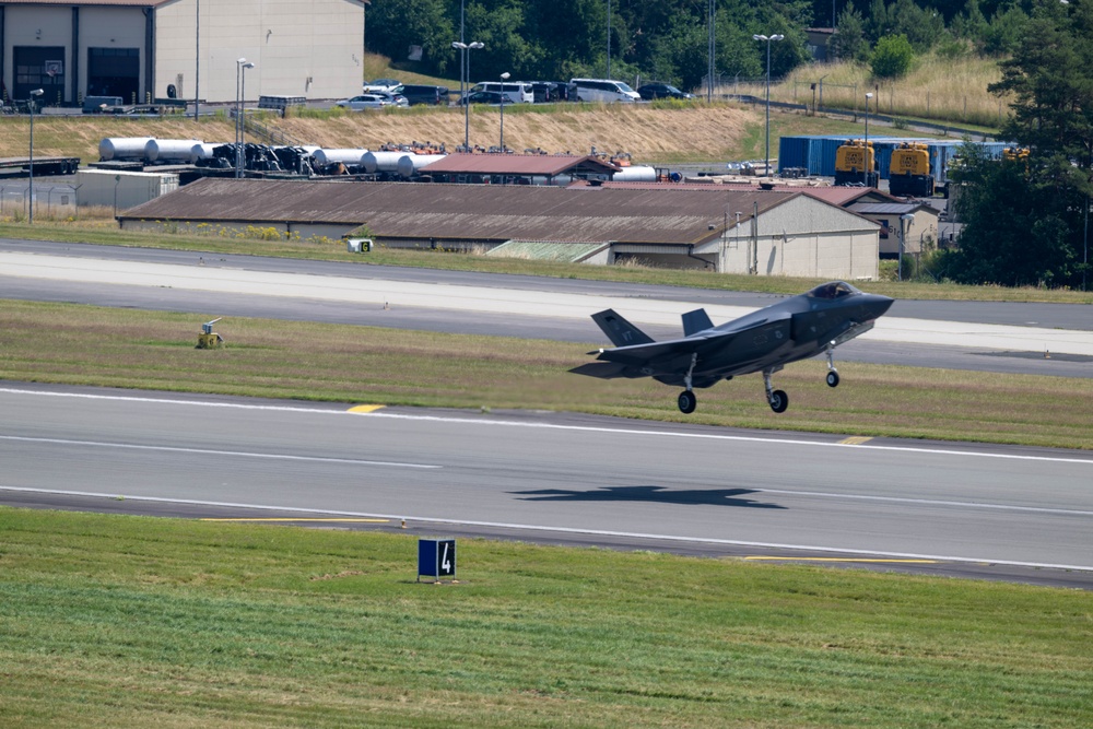 158 FW F-35A Lightning leaving Spangdahlem AB