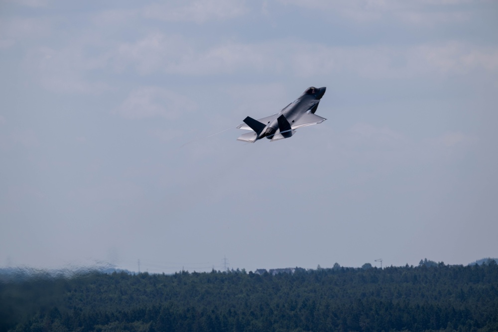 158 FW F-35A Lightning leaving Spangdahlem AB