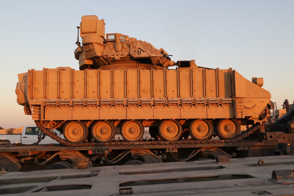 Bradley Fighting Vehicle training exercise