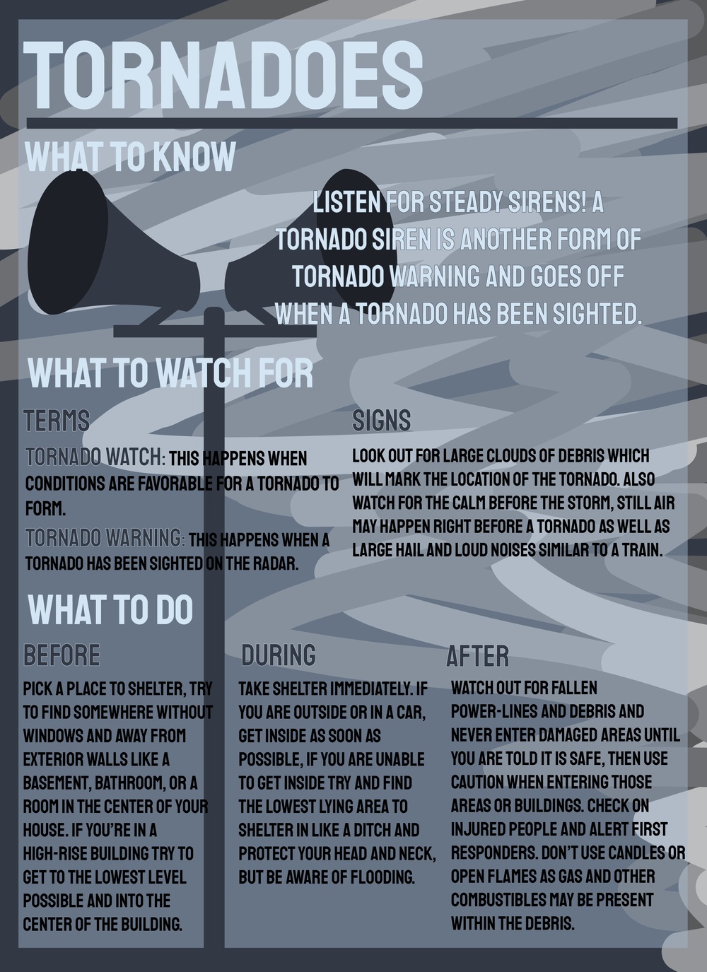 Tornado Season safety poster