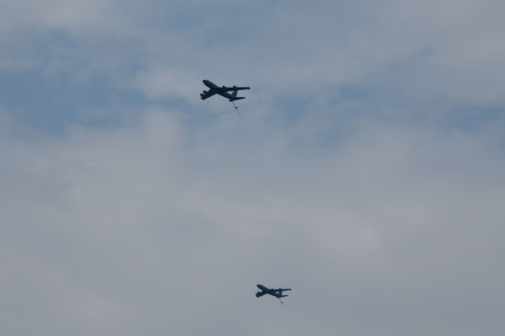 Flyover honors century of air refueling, 319th Reconnaissance Wing heritage