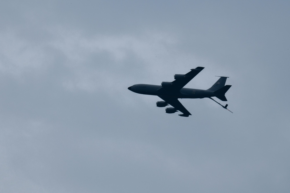 Flyover honors century of air refueling, 319th Reconnaissance Wing heritage