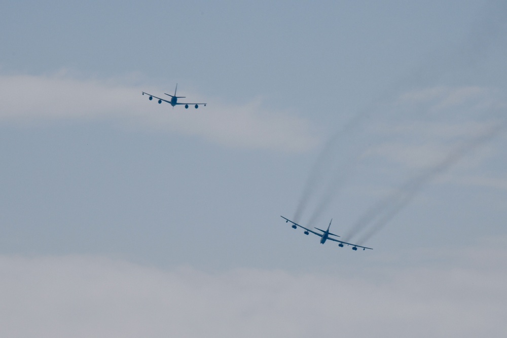 Flyover honors century of air refueling, 319th Reconnaissance Wing heritage