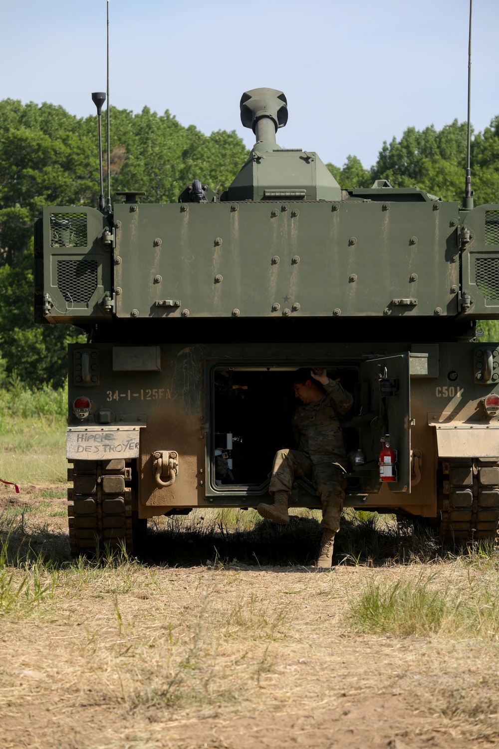 1-125 FA Fire Paladin M109A7s at Camp Ripley