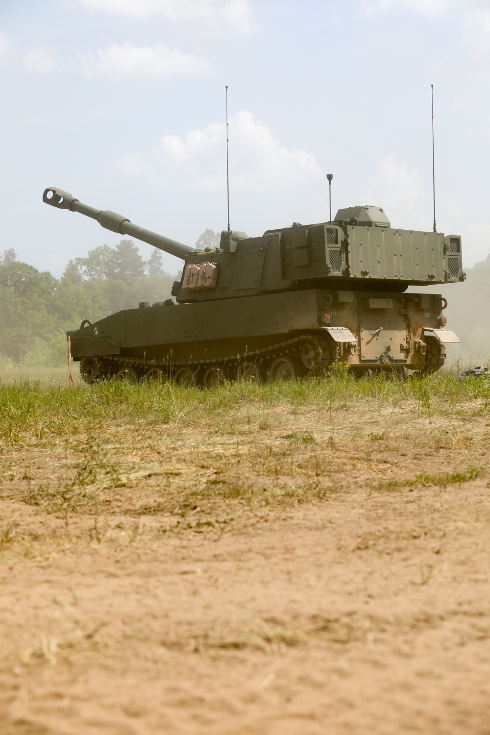 1-125 FA Fire Paladin M109A7s at Camp Ripley