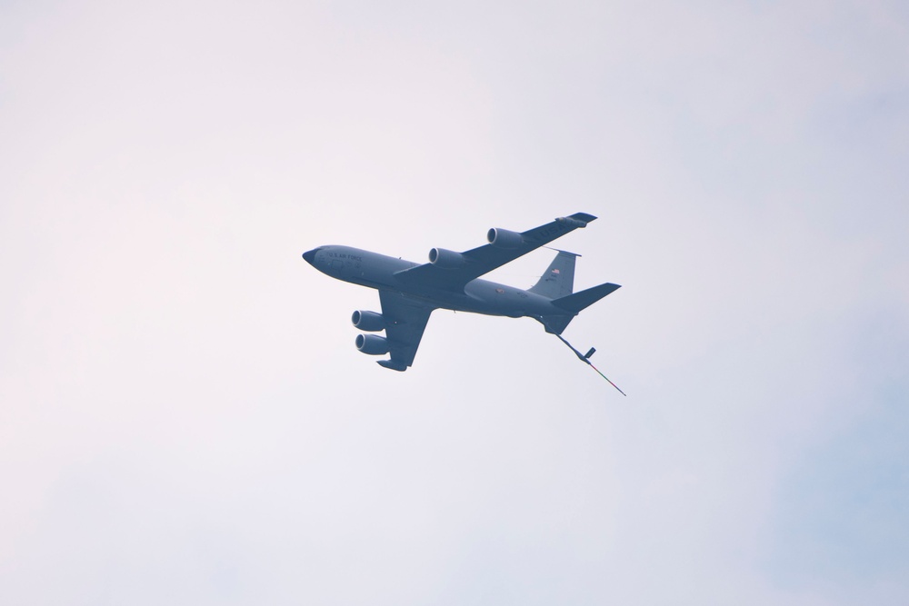Flyover honors century of air refueling, 319th Reconnaissance Wing heritage
