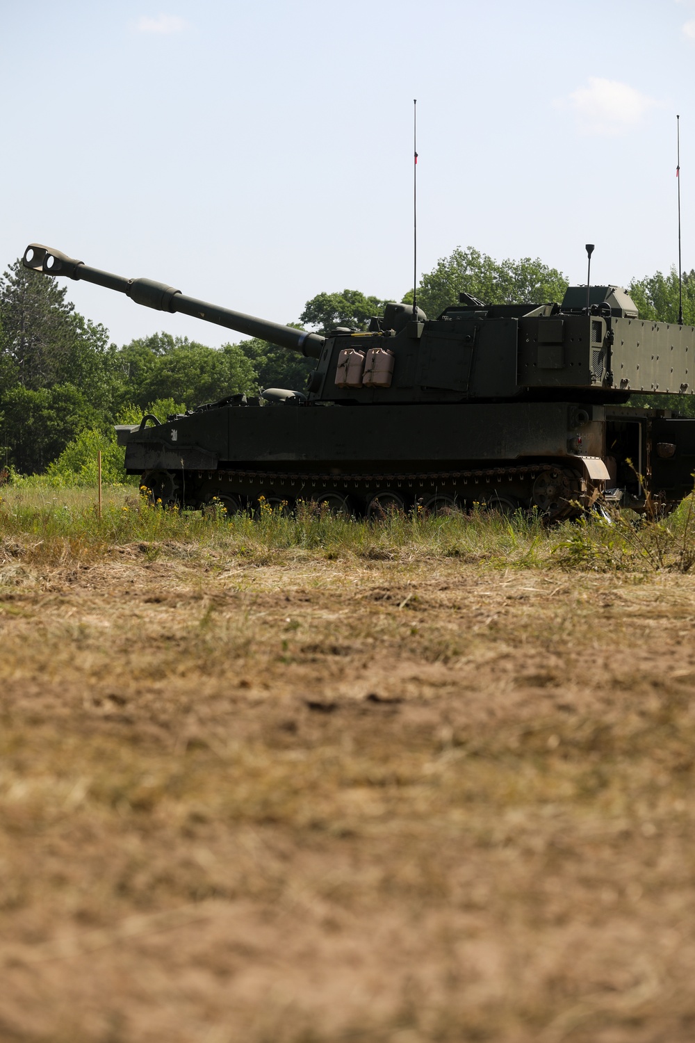 1-125 FA Fire Paladin M109A7s at Camp Ripley