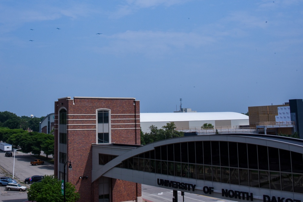 Flyover honors century of air refueling, 319th Reconnaissance Wing heritage