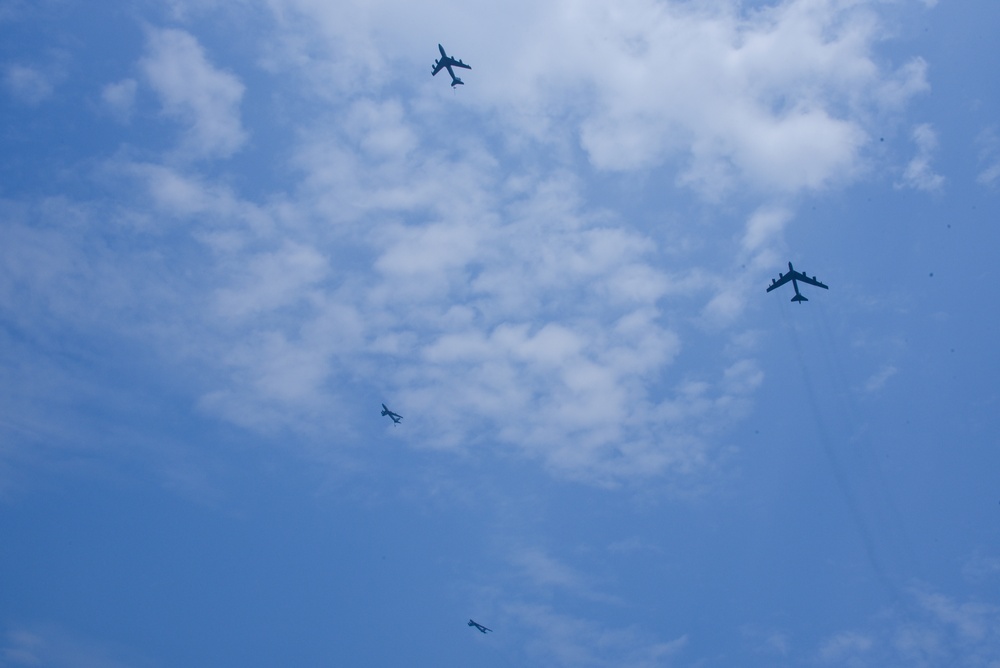 Flyover honors century of air refueling, 319th Reconnaissance Wing heritage