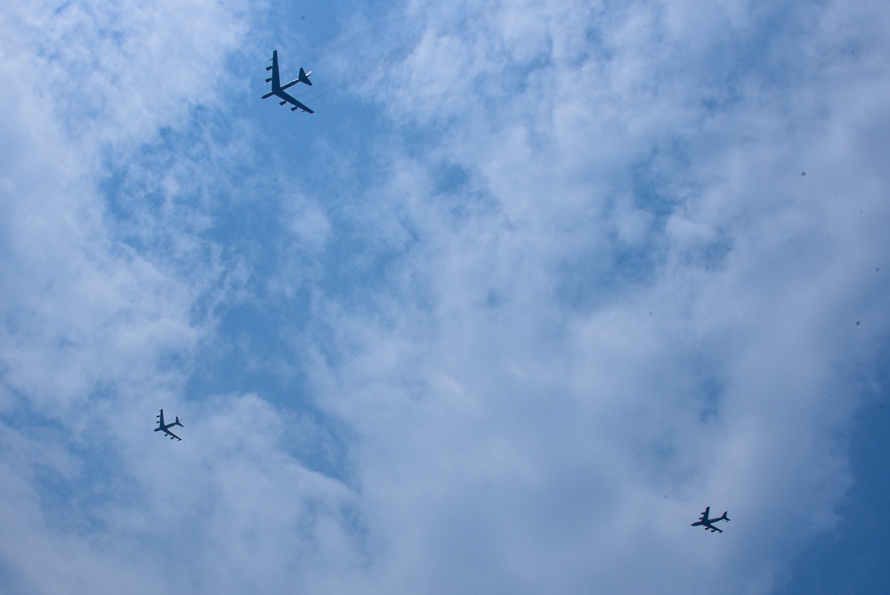 Flyover honors century of air refueling, 319th Reconnaissance Wing heritage