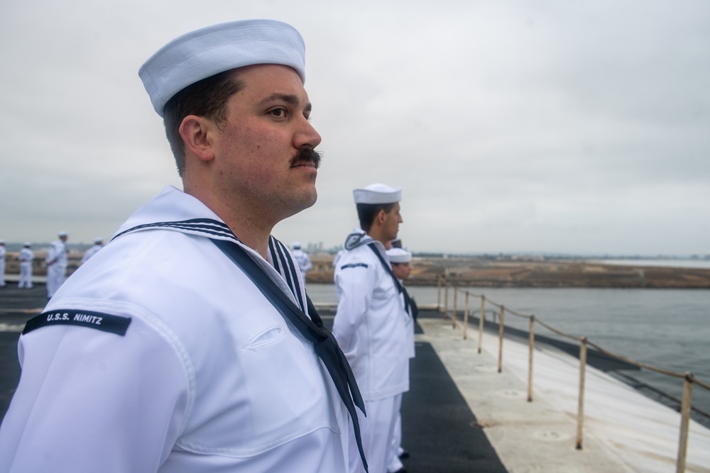 Nimitz Manning the Rails