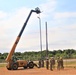 389th Engineer Company supports troop project to install light poles in Fort McCoy’s CRSP yard