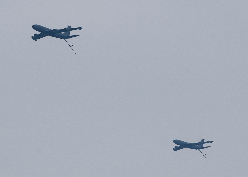 Flyover honors century of air refueling, 319th Reconnaissance Wing heritage