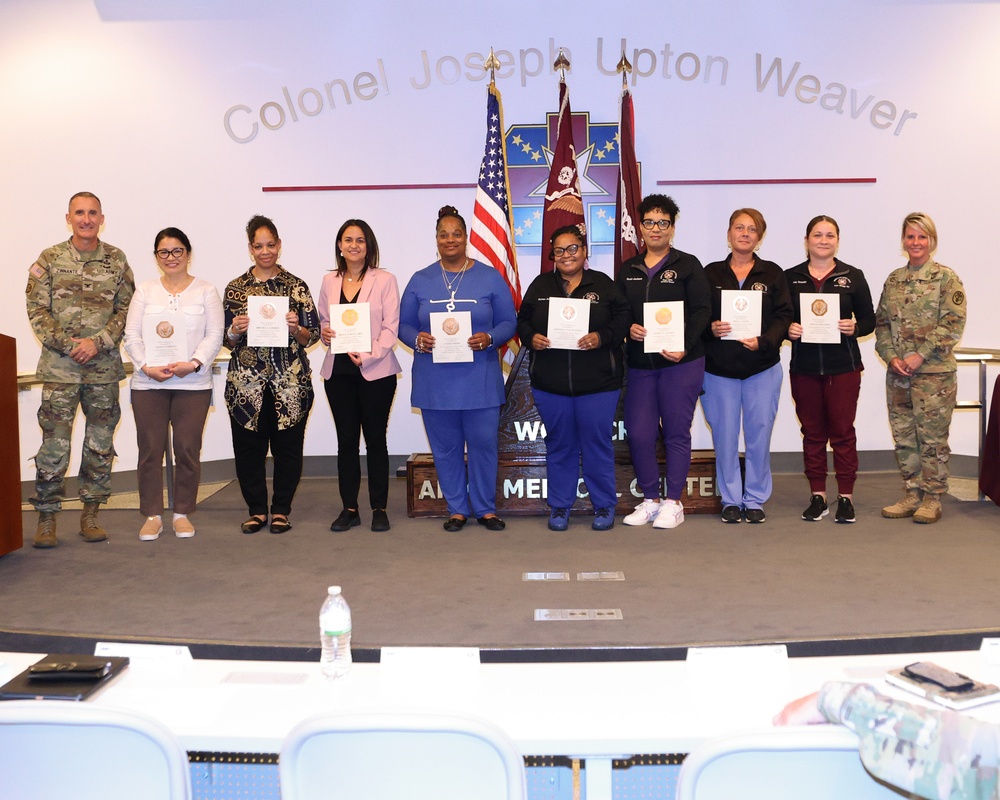 WAMC Army Medical Recognizes Healthcare Providers and Staff During Monthly Awards Ceremony