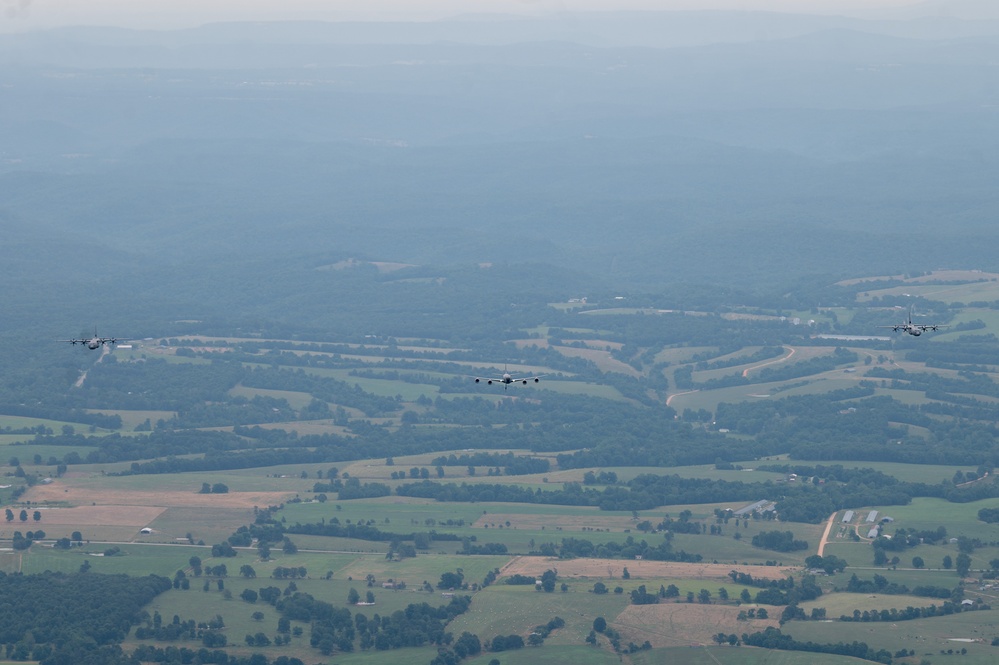 19 AW joins community flyover to celebrate 100 years of air refueling