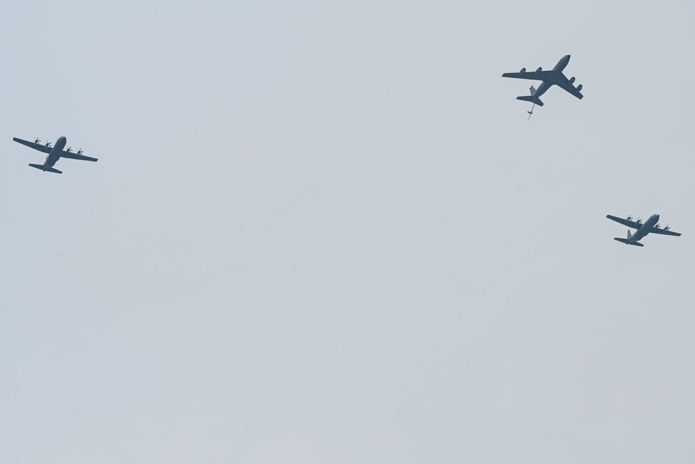 19 AW joins community flyover to celebrate 100 years of air refueling