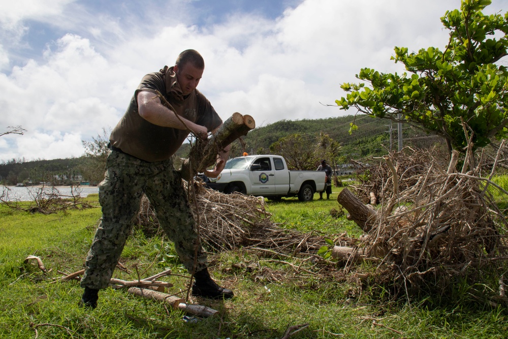 Sailors Volunteer for Typhoon Recovery