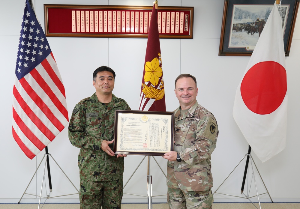 USAG Japan commander receives Defense Cooperation Award