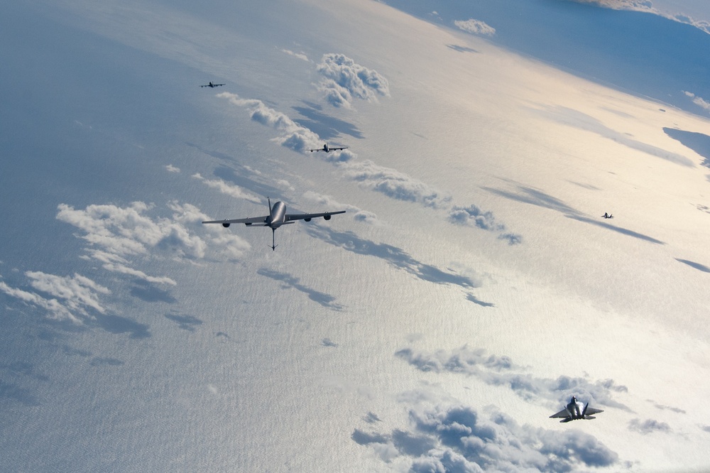 Hawaii Air National Guard Commemorates 100 years of Air Refueling with Historic flyover