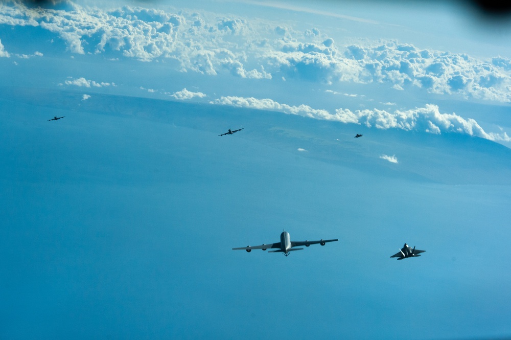 Hawaii Air National Guard Commemorates 100 years of Air Refueling with Historic flyover