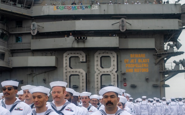 Nimitz Mans The Rails