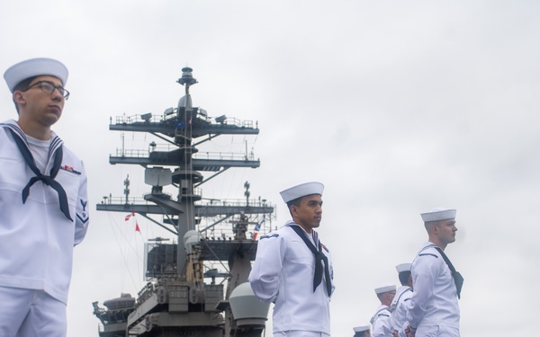 Nimitz Mans The Rails