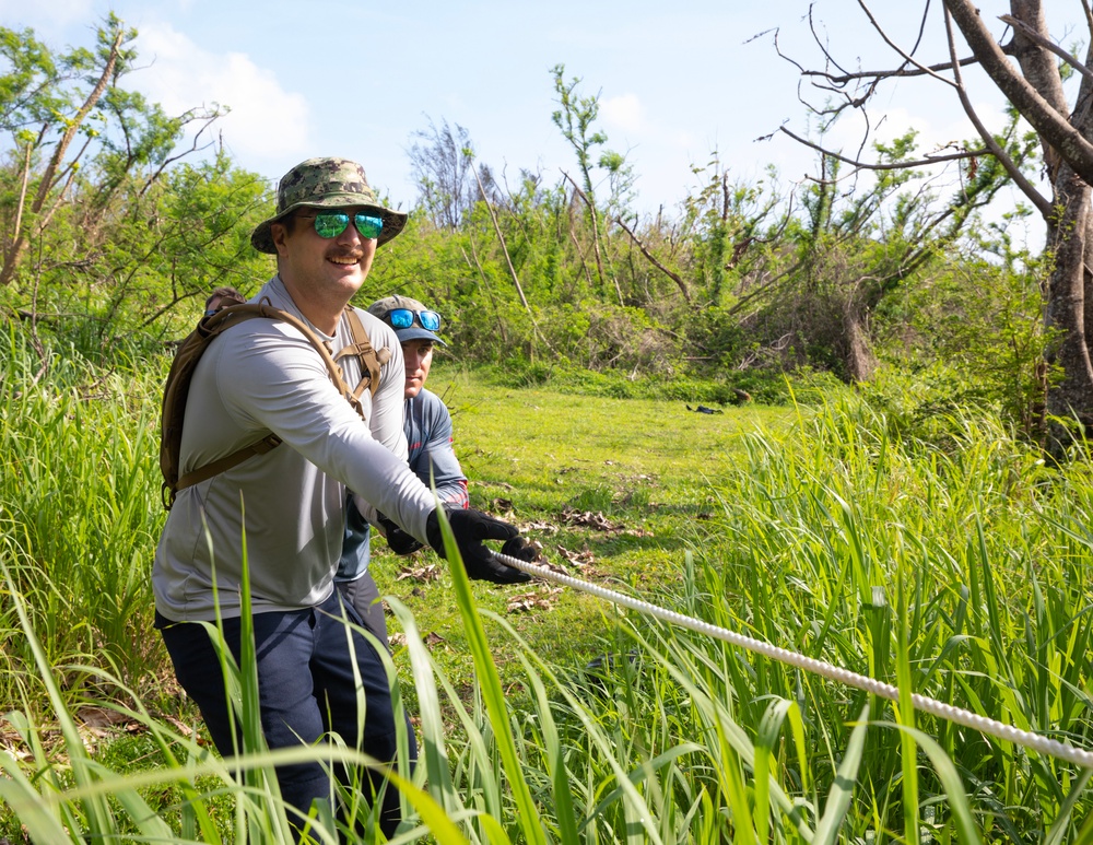 ESl Sailors Clean Up Asan Beach Unit Trails
