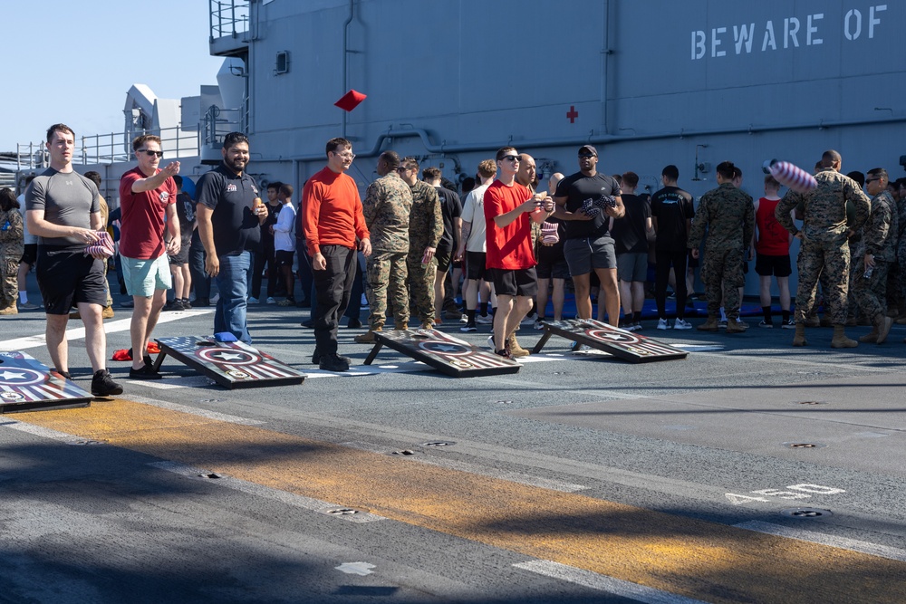 USS America steel beach