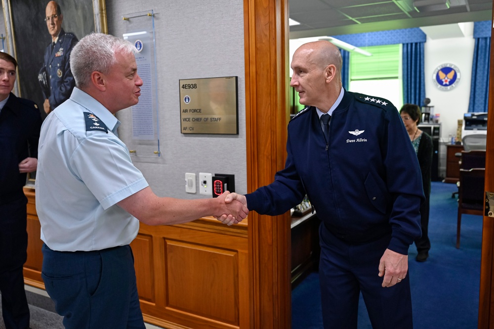 VCSAF Allvin meets Canada Maj. Gen. Keiver