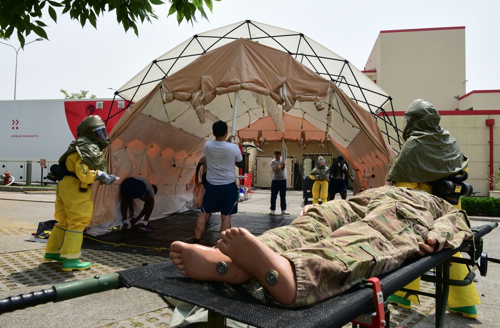 31 MDG Conducts Integrated In-Place Patient Decontamination Capability Training