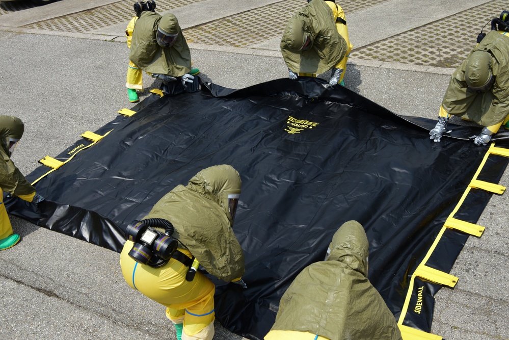 31 MDG Conducts Integrated In-Place Patient Decontamination Capability Training