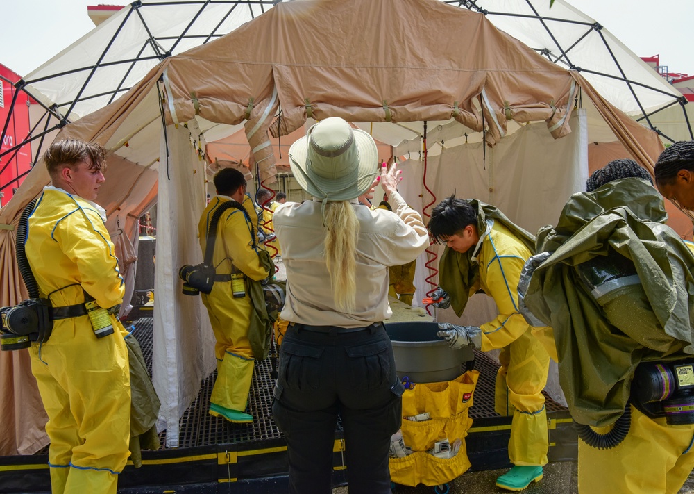 31 MDG Conducts Integrated In-Place Patient Decontamination Capability Training