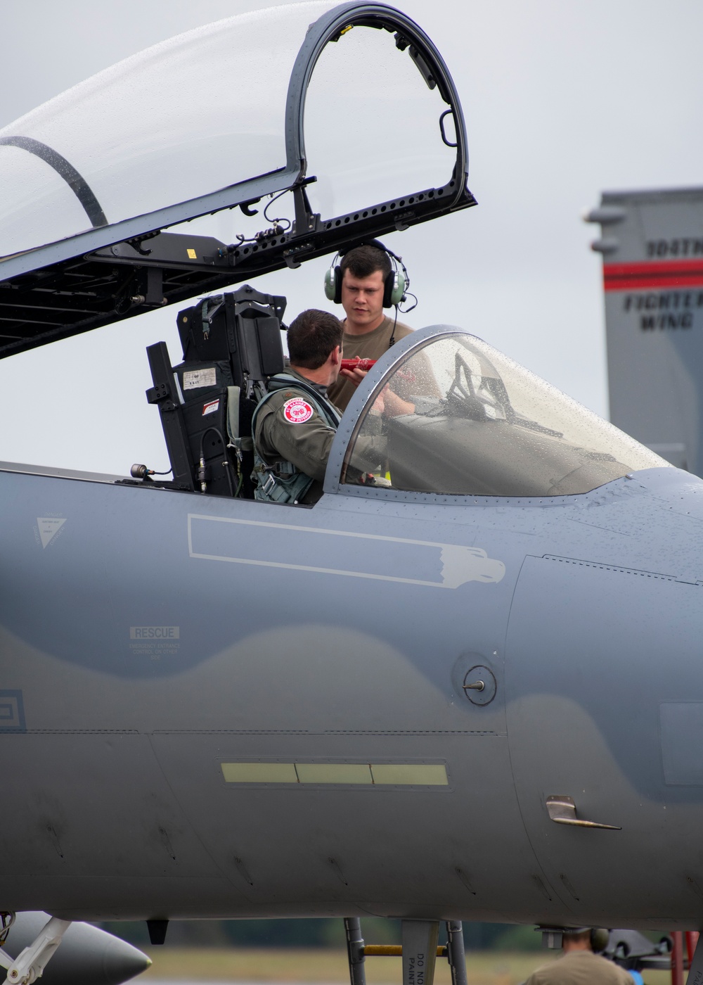 104FW F-15s return from Air Defender