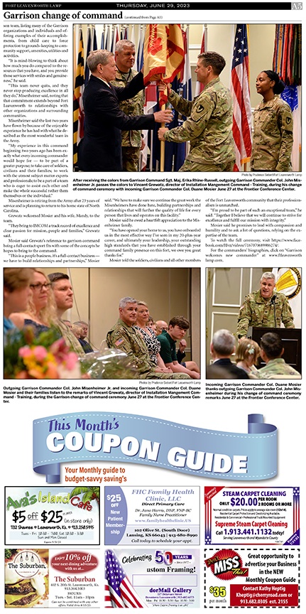 Fort Leavenworth Garrison welcomes new commander