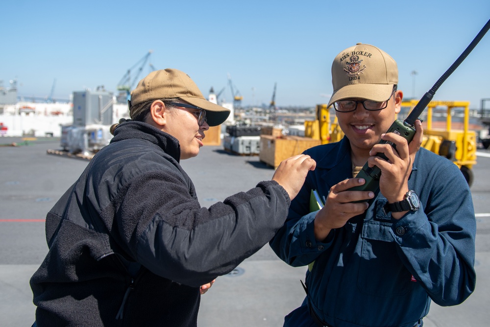 Communications Check Onboard Boxer