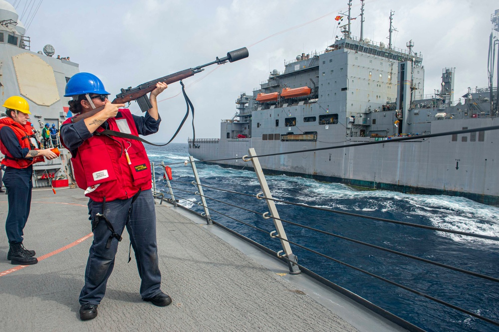 USS Paul Hamilton Replenishment-At-Sea