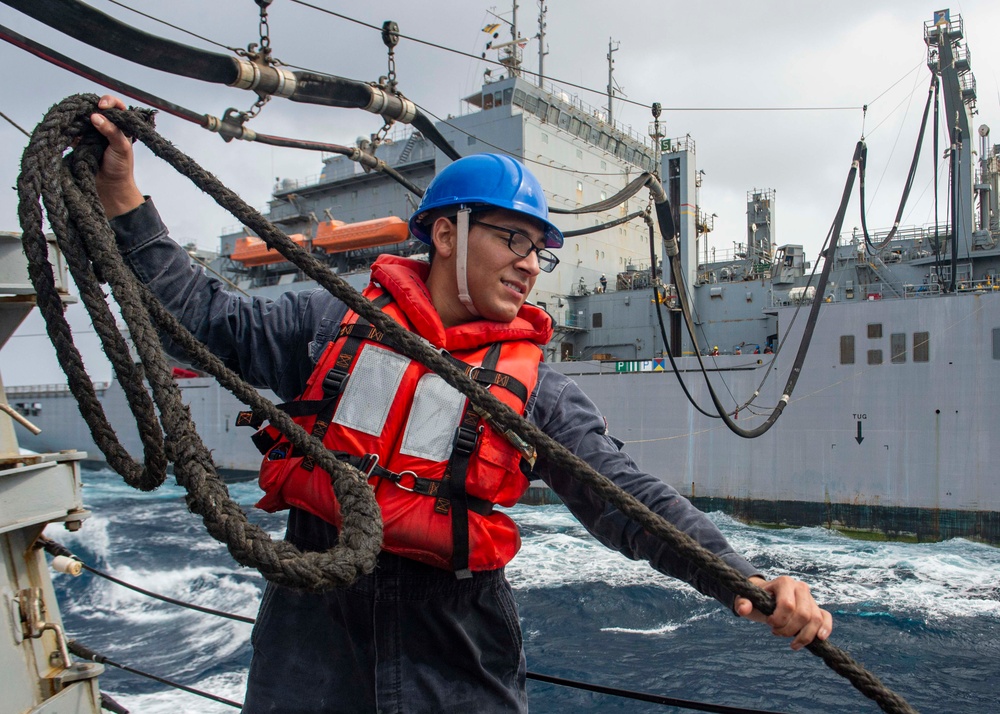 USS Paul Hamilton Replenishment-At-Sea