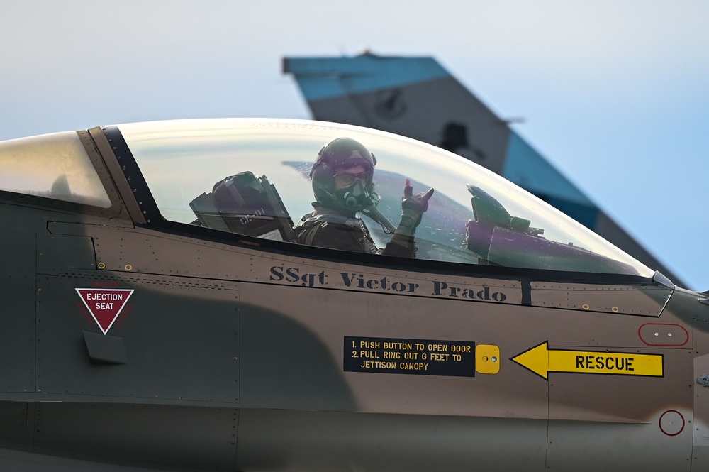 18th AMU Airmen maintain aircraft during RED FLAG-Alaska 23-2