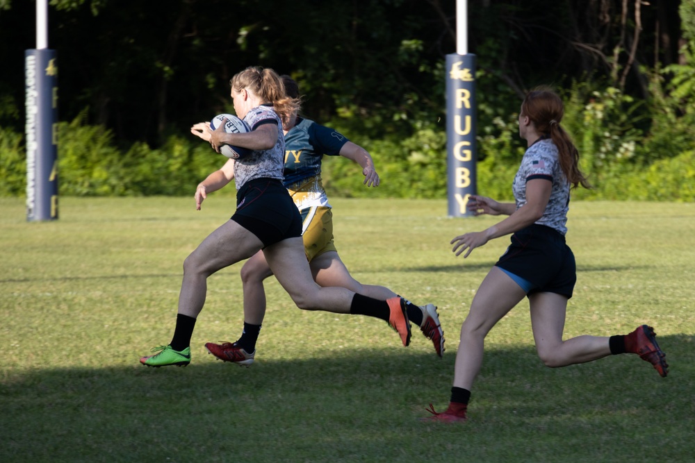 2023 All-Marine Women’s Rugby Team play during the 2023 Armed Forces Championship