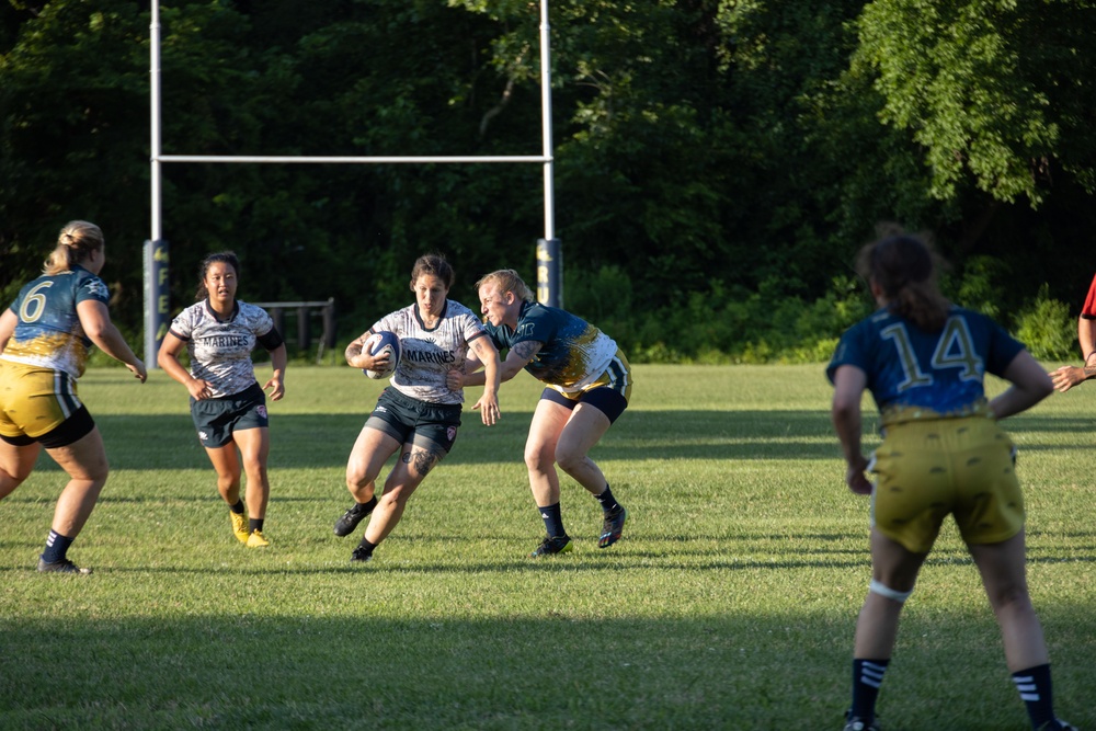 2023 All-Marine Women’s Rugby Team play during the 2023 Armed Forces Championship