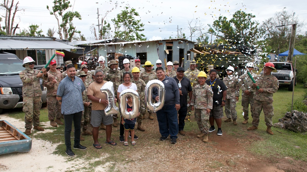 Task Force RISEUP completes 100th temporary, emergency roof installation in Guam - 1