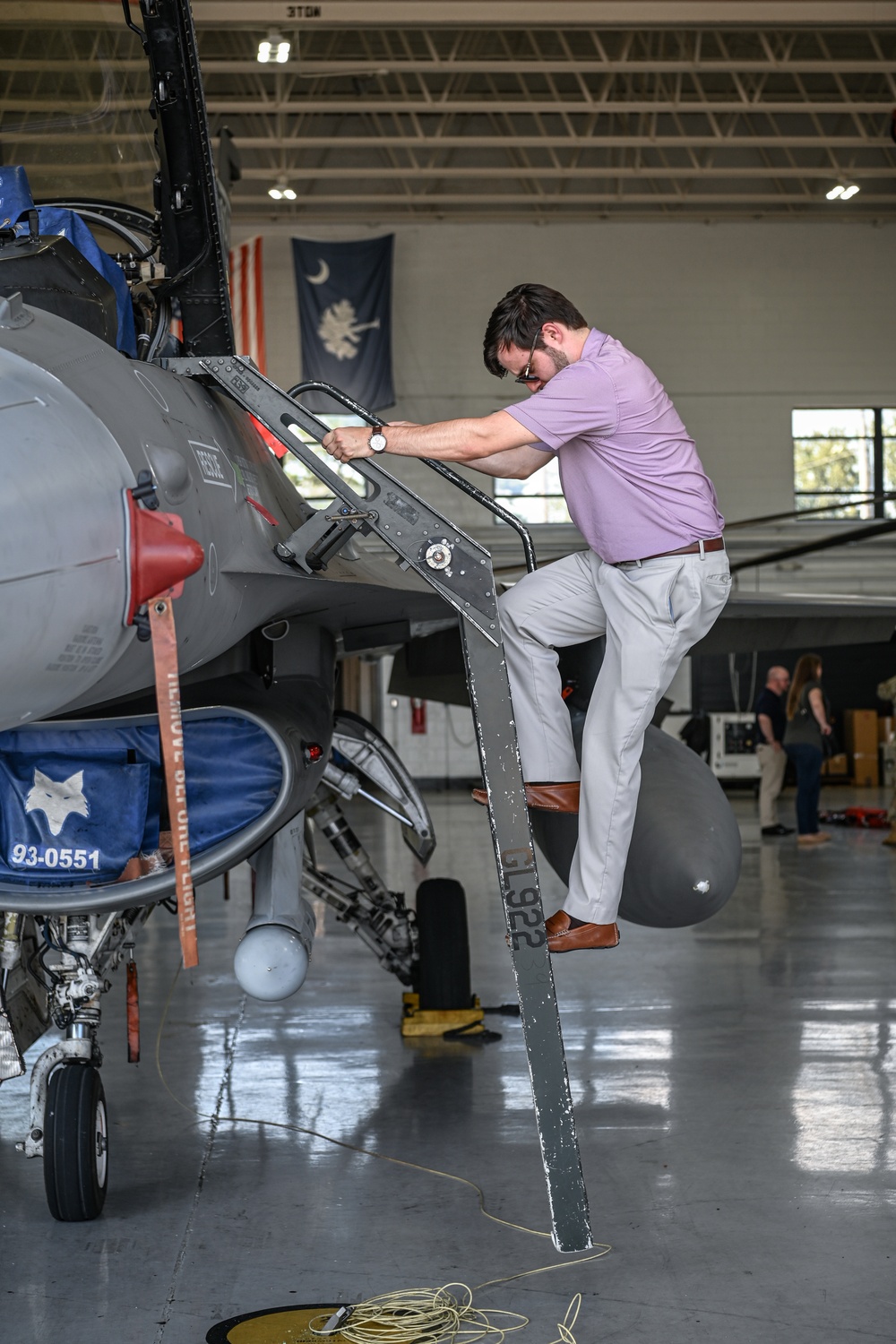 CODEL representatives get interactive experience with McEntire aircraft