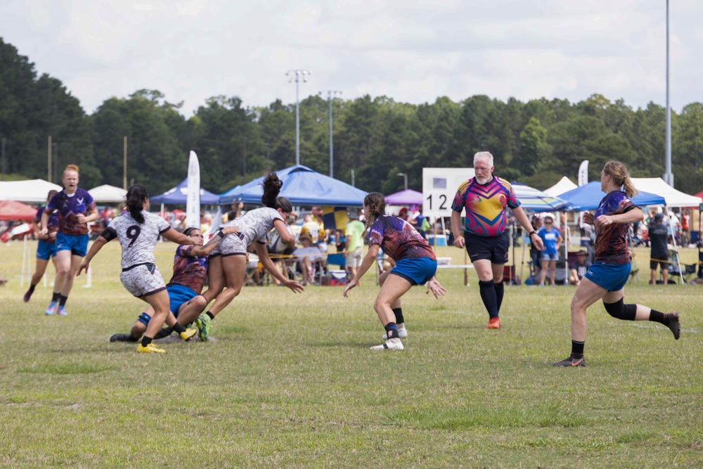 2023 All-Marine Women’s Rugby Team play during the 2023 Armed Forces Championship