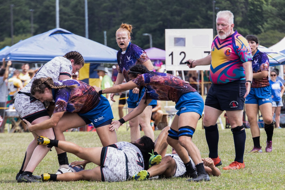 2023 All-Marine Women’s Rugby Team play during the 2023 Armed Forces Championship