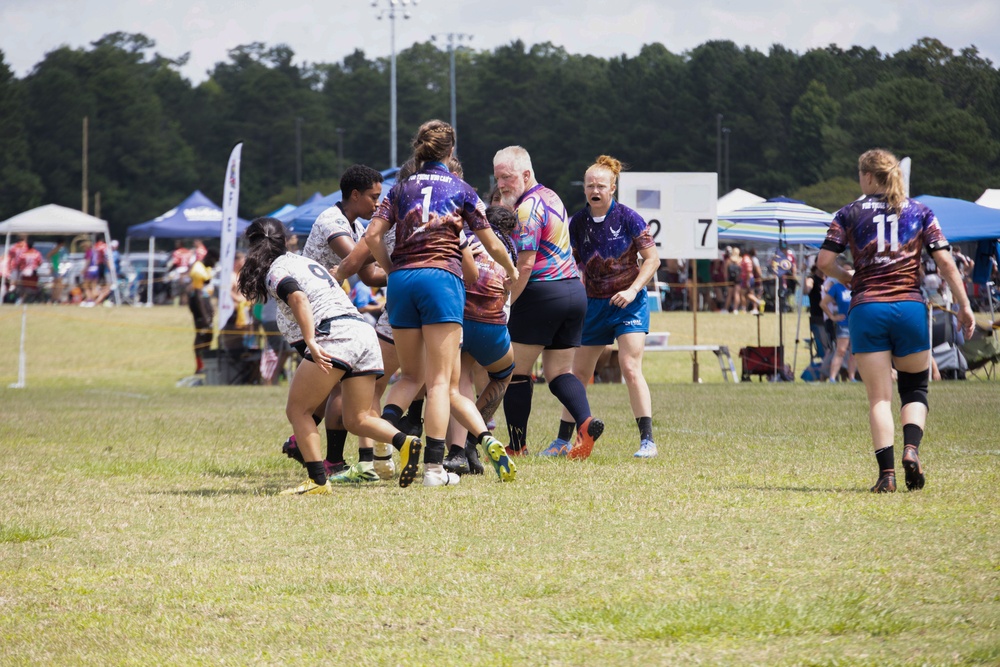 2023 All-Marine Women’s Rugby Team play during the 2023 Armed Forces Championship