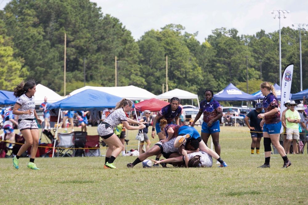 2023 All-Marine Women’s Rugby Team play during the 2023 Armed Forces Championship