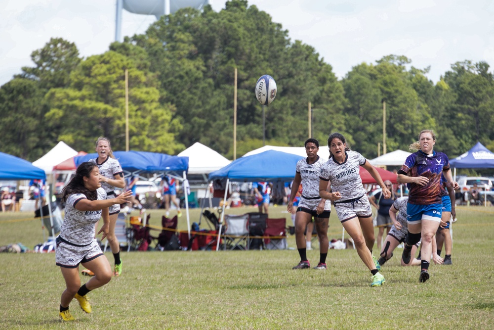 2023 All-Marine Women’s Rugby Team play during the 2023 Armed Forces Championship