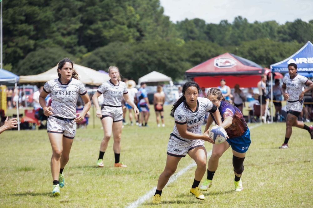 2023 All-Marine Women’s Rugby Team play during the 2023 Armed Forces Championship